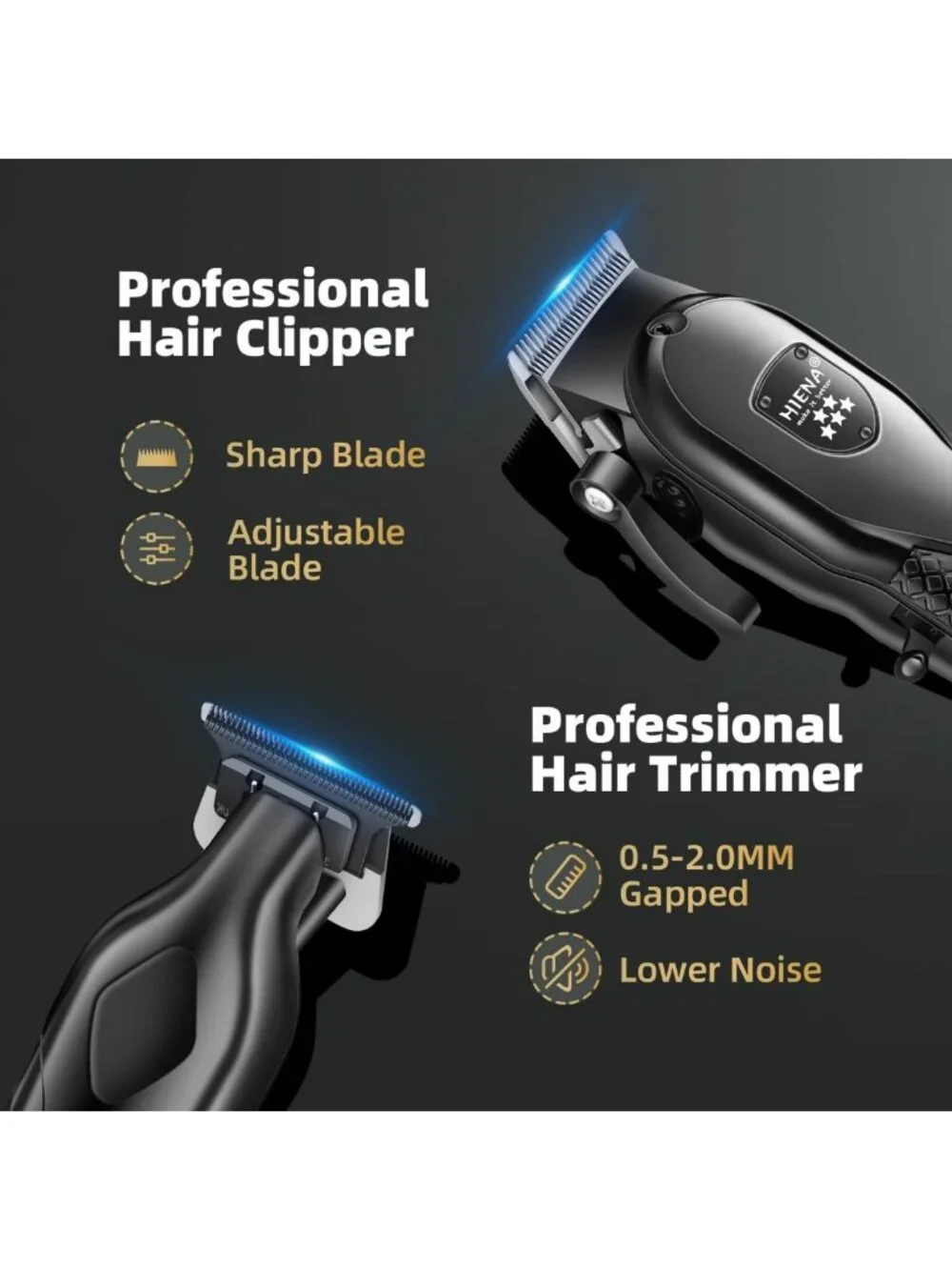 Cordless Hair Clippers & Beard Trimmer Kit - Professional Hair Cutting Tools